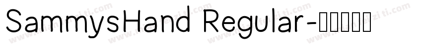 SammysHand Regular字体转换